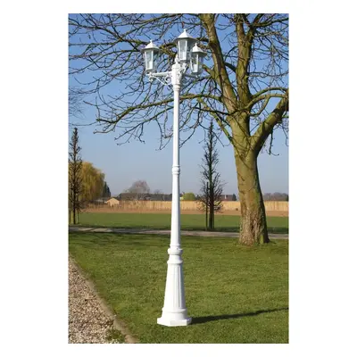 vidaXL Zahradní lampa Kingston, kandelábr se 3 rameny 215 cm, bílý