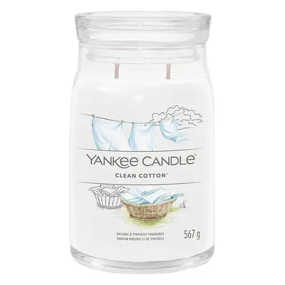 Yankee Candle vonná svíčka Signature ve skle velká Clean Cotton 567 g