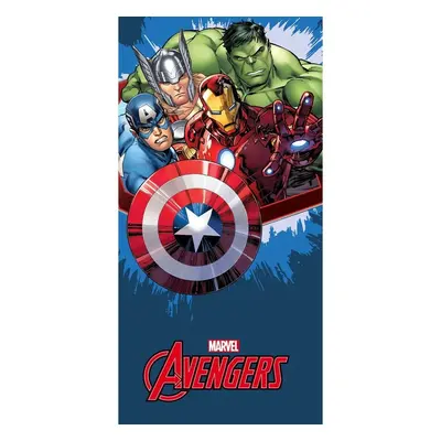 Jerry Fabrics Dětská osuška s potiskem - Avengers blue | 70 x 140 cm