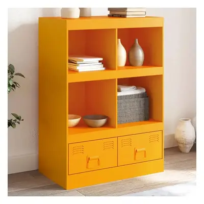 Highboard hořčicově žlutý 67 x 39 x 95 cm ocel