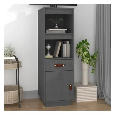 Skříň highboard šedá 34x40x108,5 cm masivní borové dřevo