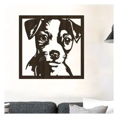 dřevo života Dřevěná dekorace psa Jack Russell teriér Rozměry (cm): 40x40, Zvolte barvu dekoru: 