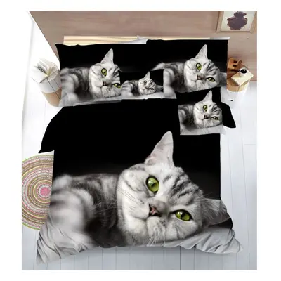 TP Sedmidílná sada 3D povlečení se vzorem 140x200+70x90 Whiskas Cat