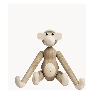 Designová dekorace z dubového dřeva Monkey, V 19 cm