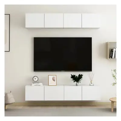 vidaXL TV skříňky 4 ks bílé 80 x 30 x 30 cm dřevotříska