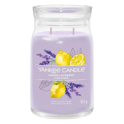 Yankee Candle vonná svíčka Signature ve skle velká Lemon Lavender 567 g