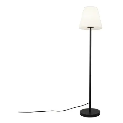 Venkovní stojací lampa černá s bílým odstínem 35 cm IP65 - Virginie