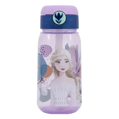 Plastová láhev na pití s brčkem a víčkem Ledové království - Frozen - 510 ml