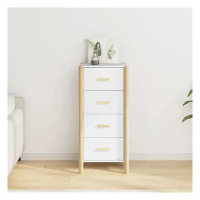 Skříň highboard bílá 42 x 38 x 90 cm kompozitní dřevo