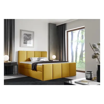 Expedo Čalouněná postel boxspring LAROS + vrchní matrace, 200x200, fancy 48