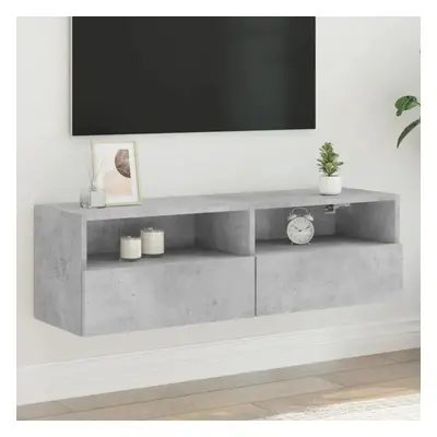 Nástěnná TV skříňka betonově šedá 100x30x30 cm kompozitní dřevo