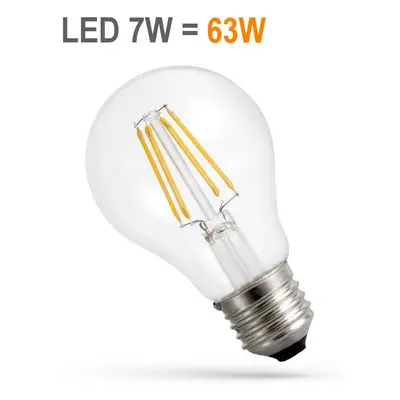 LED žárovka E27 - 7W teplá barva