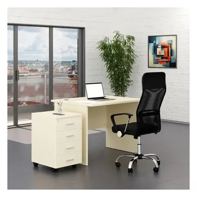 Sestava kancelářského nábytku SimpleOffice 1, 100 cm, bříza