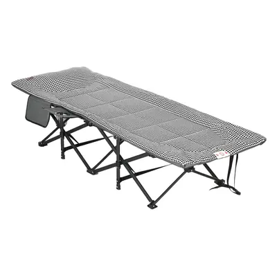 Outsunny camping bed kempinkové lůžko s taškou a držákem na kelímek do 120 kg, černé 68x186x48cm