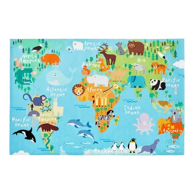 Obsession koberce DOPRODEJ: 80x120 cm Dětský kusový koberec Torino kids 233 WORLD MAP - 80x120 c