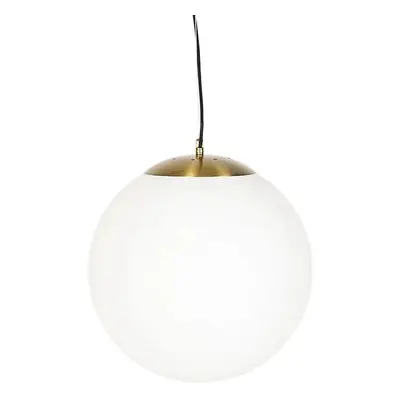 Skandinávská závěsná lampa opálové sklo 40 cm - Ball 40