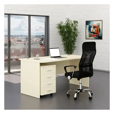 Sestava kancelářského nábytku SimpleOffice 1, 160 cm, bříza