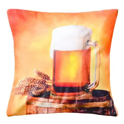 XPOSE® Mikroplyšový povlak na polštář PIVO 2 (digitální tisk) 40x40 cm