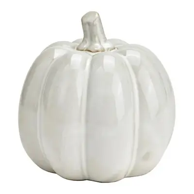 Porcelánová dekorace dýně PUMPKIN WHITE 9x9 cm bílá