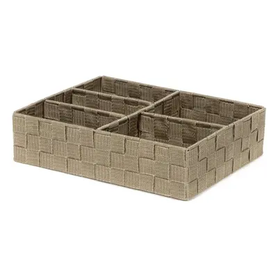 Organizér na prádlo a doplňky Compactor TEX - 5 dílný, 32 x 25 x 8 cm, Taupe (šedo-béžový)