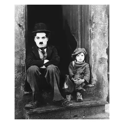 Fotografie Charles Chaplin And Jackie Coogan