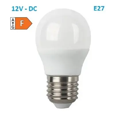 Diolamp SMD LED žárovka matná Special Voltage Ball G45 5W/12V-DC/E27/6000K/470Lm/180°