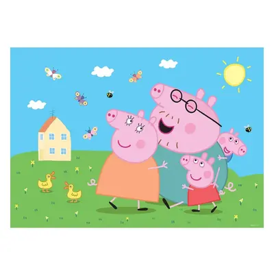 Dětská fototapeta Pepa Pig 252 x 182 cm, 4 díly