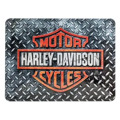 Plechová cedule Harley-Davidson - Diamond Plate