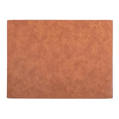 Oranžovohnědé prostírání z imitace kůže ZicZac Troja Rectangle, 33 x 45 cm