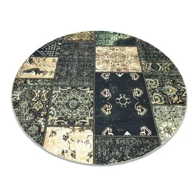 koberec ANTIKA ancient olive kulatý, moderní patchwork, řecký omy velikost kruh 200 cm | krásné 