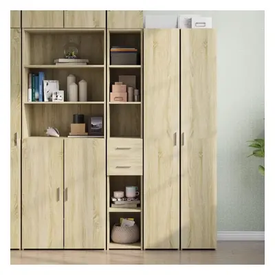 Skříň highboard dub sonoma 30 x 42,5 x 185 cm kompozitní dřevo