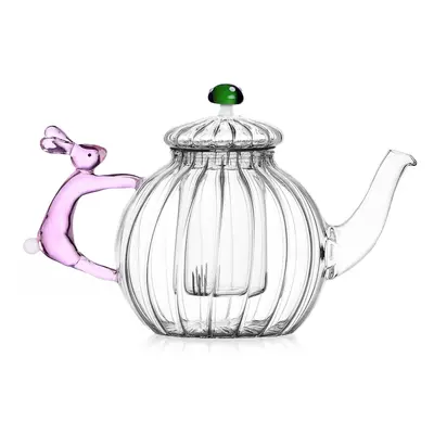 Ichendorf Milano designové konvice Alice Teapot Pink Rabbit & Green Mushrooms