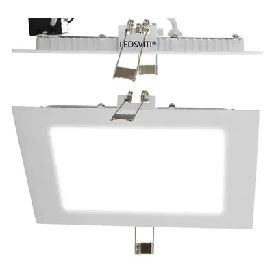 LEDSVITI LED světlo do koupelny 166x166mm 12W teplá-bílá