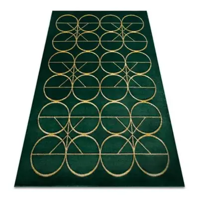 koberec EMERALD výhradní 1010 glamour, stylový kruhovýy lahvově zelená / velikost 120x170 cm | k