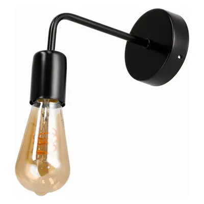 BERGE Nástěnné svítidlo LED LOFT E27 BLACK