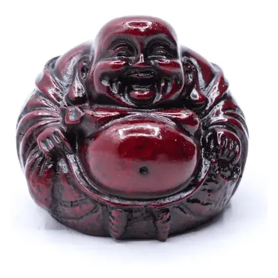 Milujeme Kameny Smějící se Buddha hojnosti - soška Feng shui - vínová