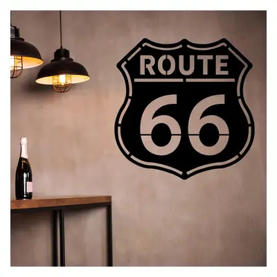 Živá Zeď Samolepka na zeď Route 66 Barva: černá