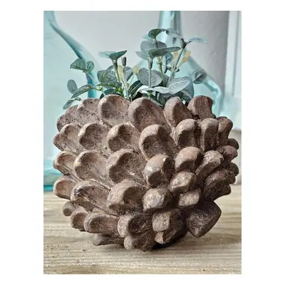 Cementový květináč v designu šišky Cone – Ø 15*12 cm