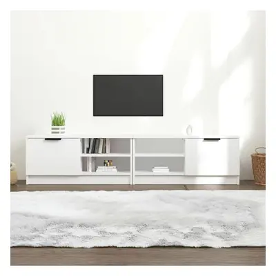 TV skříňky 2 ks bílé 80 x 35 x 36,5 cm kompozitní dřevo