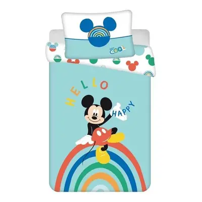 Jerry fabrics Disney povlečení do postýlky Mickey Rainbow baby 100x135 + 40x60 cm