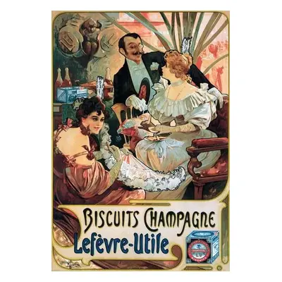 Obrazová reprodukce Biscuits Champagne Lefèvre-Utile, Mucha, Alphonse Marie