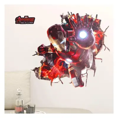 Živá Zeď Samolepka na zeď Iron Man Avengers