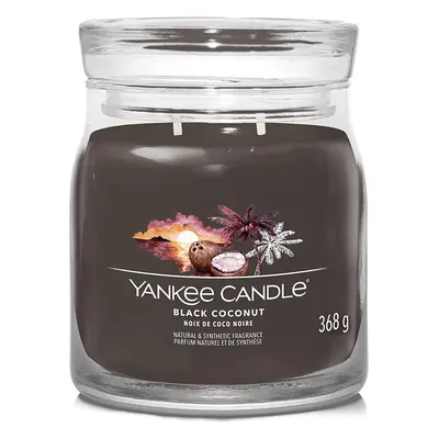 Yankee Candle vonná svíčka Signature ve skle střední Black Coconut 368g