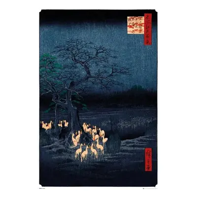 Plakát, Obraz - Hiroshige - New Years Eve Foxfire, Hiroshige Utagawa