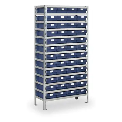 Regál s plastovými boxy MAX - 2000 x 400 x 1000 mm, 48x box E