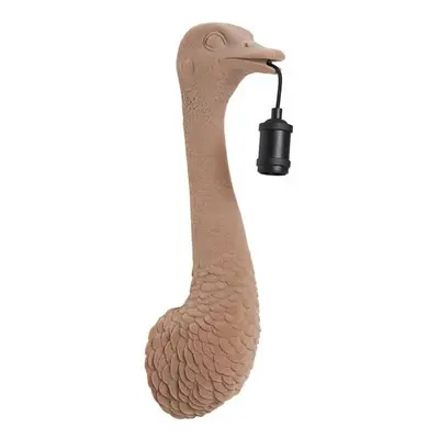 Písková nástěnná lampa pštros Ostrich velvet sand - 18*15*57 cm / E27