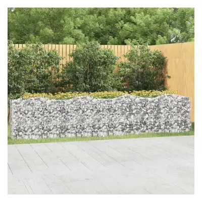 Klenutý gabion vyvýšený záhon 400x50x100 cm pozinkované železo