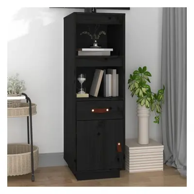 Skříň highboard černá 34x40x108,5 cm masivní borové dřevo