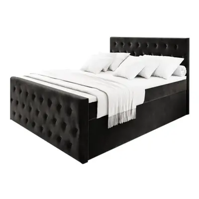 Expedo Čalouněná postel boxspring FENDI, 180x200, casablanca 16 + vrchní matrace