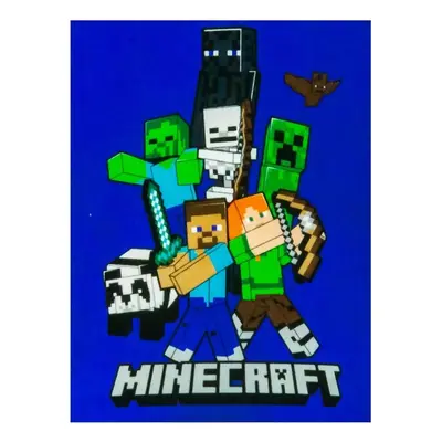 Carbotex Dětská deka Minecraft Time to Mine, 100 x 140 cm